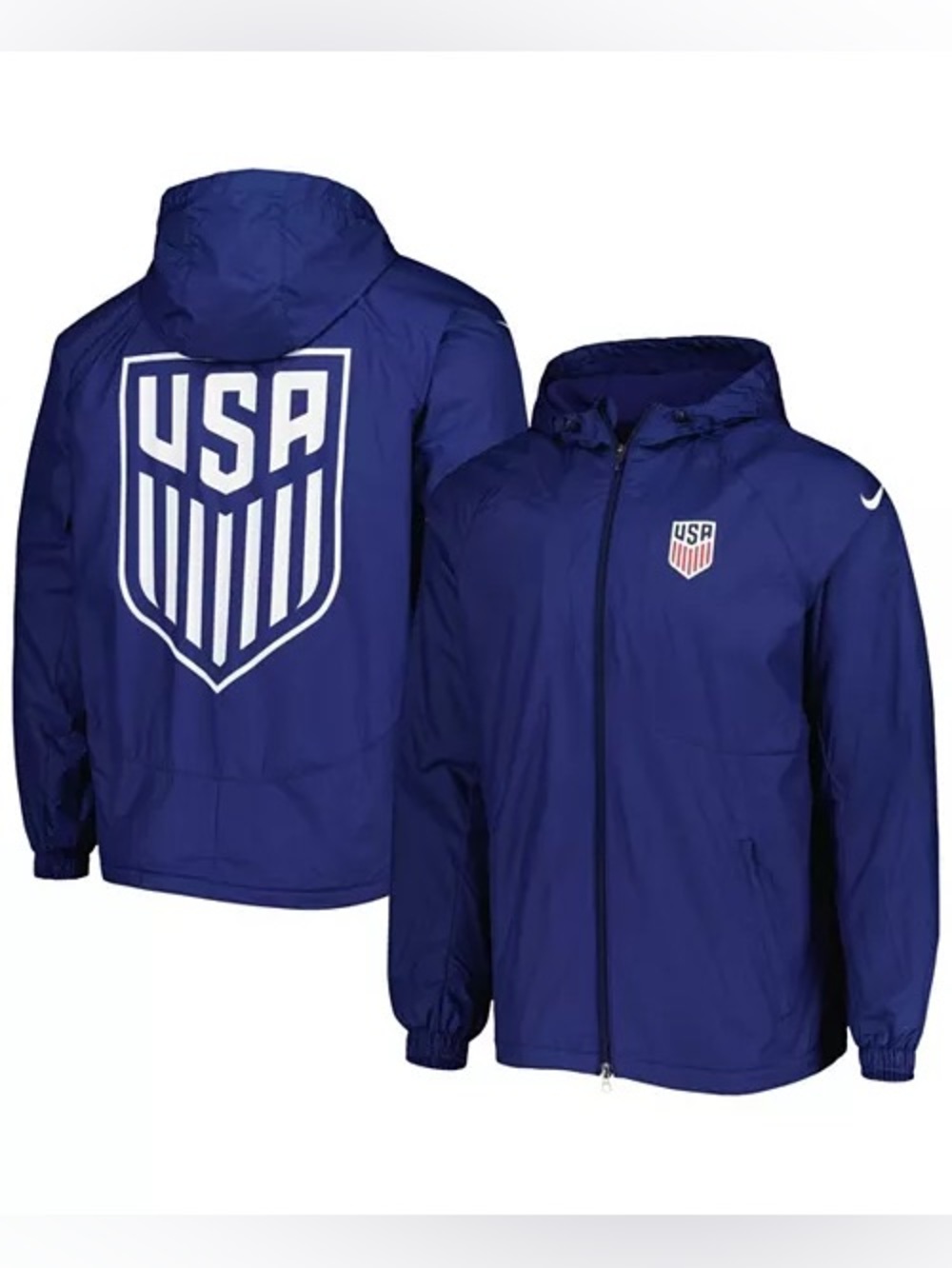 NWT NIKE Men's Navy USMNT Strike Anthem Full-Zip Hoodie Jacket